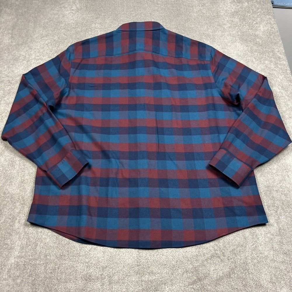 Untuckit Shirt Mens 3XL Flannel Button Up Lung Sleeve Colorful Check Casual - Picture 4 of 8